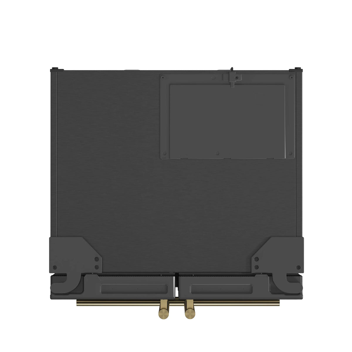 Forno 2-Piece Appliance Package - 30-Inch Induction Range and 30-Inch French Door Refrigerator in Black with Antique Brass Trim (FBDL-015-15CAUS)