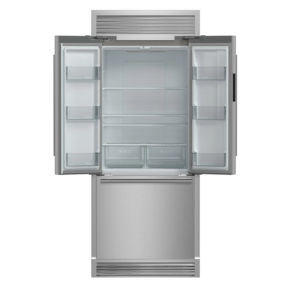 Forno 30-Inch French Door Built-In Refrigerator with 17.5 Cu Ft and Ice Maker in Stainless Steel with 4” Decorative Grille (FFFFD1974-35SG)