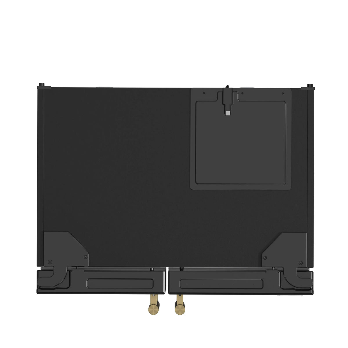 Forno Salerno Espresso 33-inch Side-by-Side 15.6 Cu.Ft. Refrigerator in Black with Antique Brass Handle (FFRBI1805-33BLK)