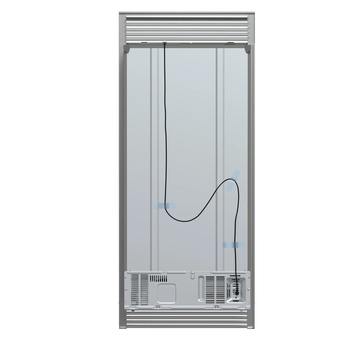 Forno 33-Inch Salerno Side-by-Side Counter Depth Refrigerator 15.6 Cu. Ft. in Stainless Steel with Professional Handle & 4” Decorative Grille (FFRBI1805-37SG)