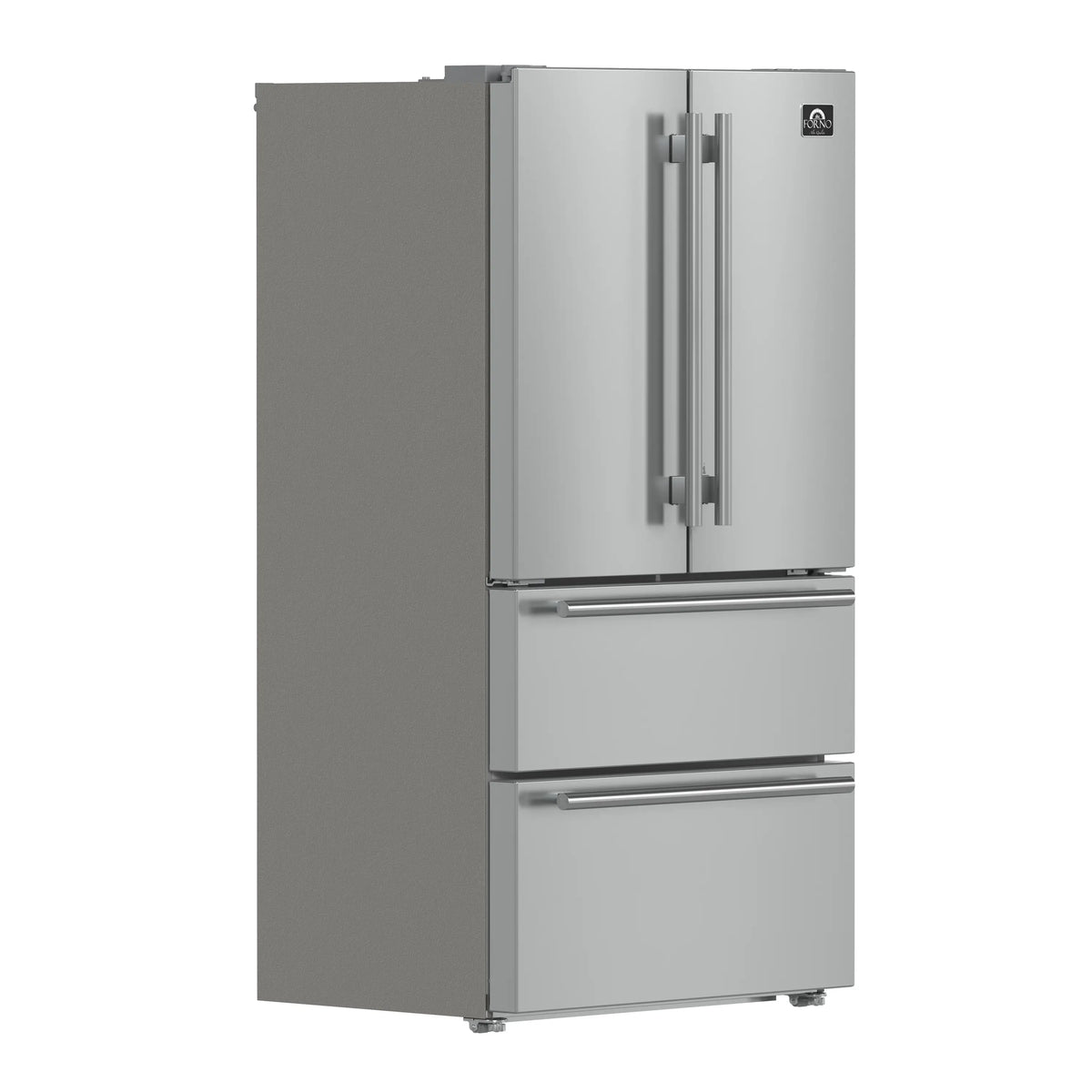Forno 5-Piece Appliance Package - 30-inch Gas Range, Hood, Refrigerator, Dishwasher and 30-Inch Microwave Oven in Stainless Steel