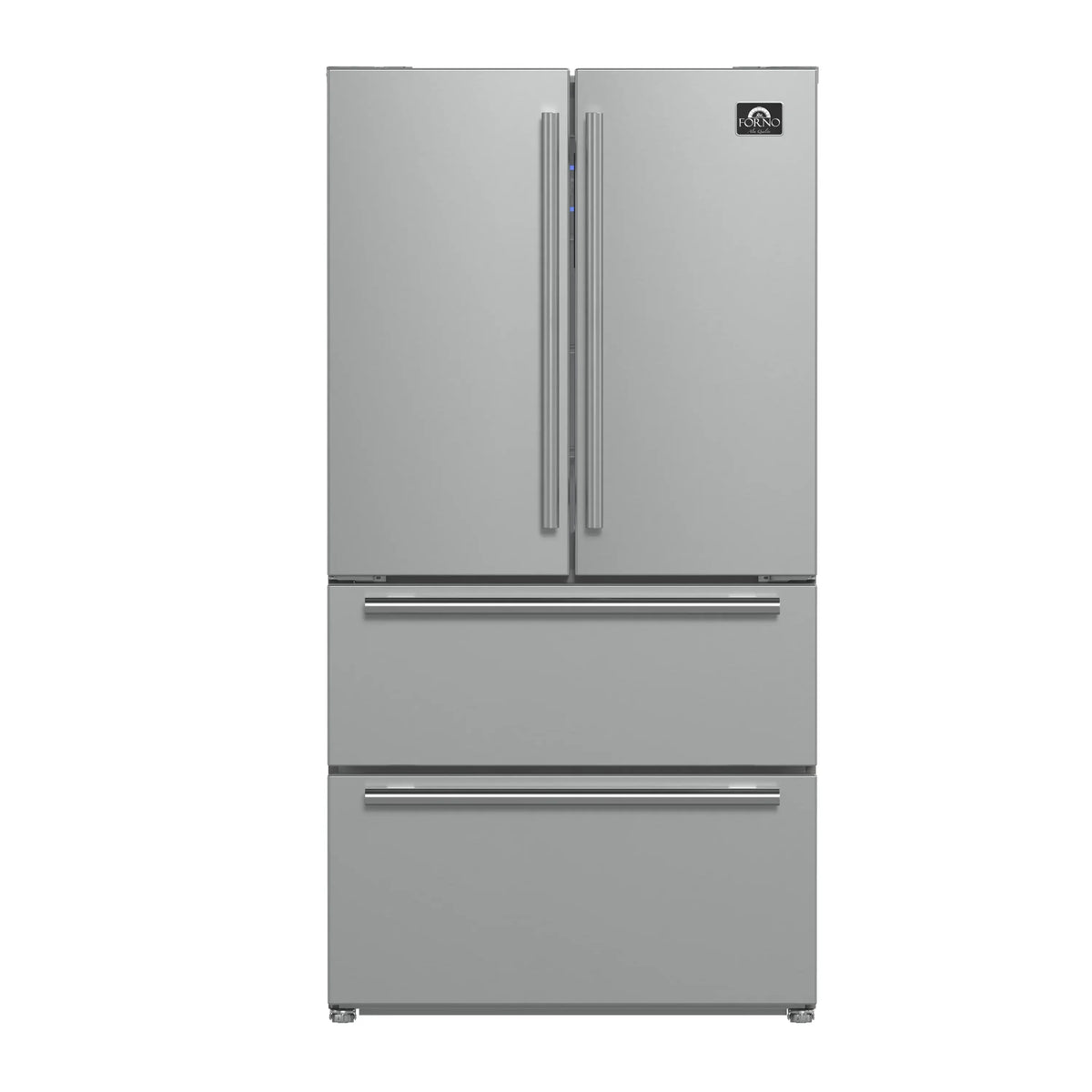 Forno 5-Piece Appliance Package - 30-inch Gas Range, Hood, Refrigerator, Dishwasher and 30-Inch Microwave Oven in Stainless Steel