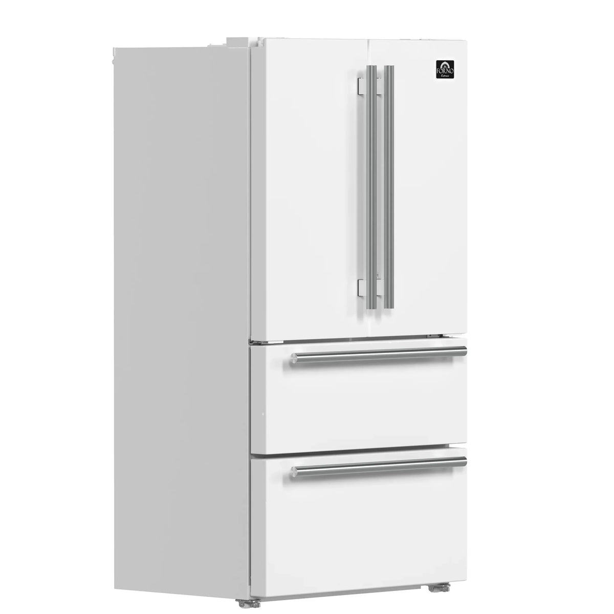 Forno 2-Piece Appliance Package - 30-Inch Slide-In Induction Range and 36-Inch French Door Refrigerator in White with Stainless Steel Trim (FBDL-014-08CAUS)
