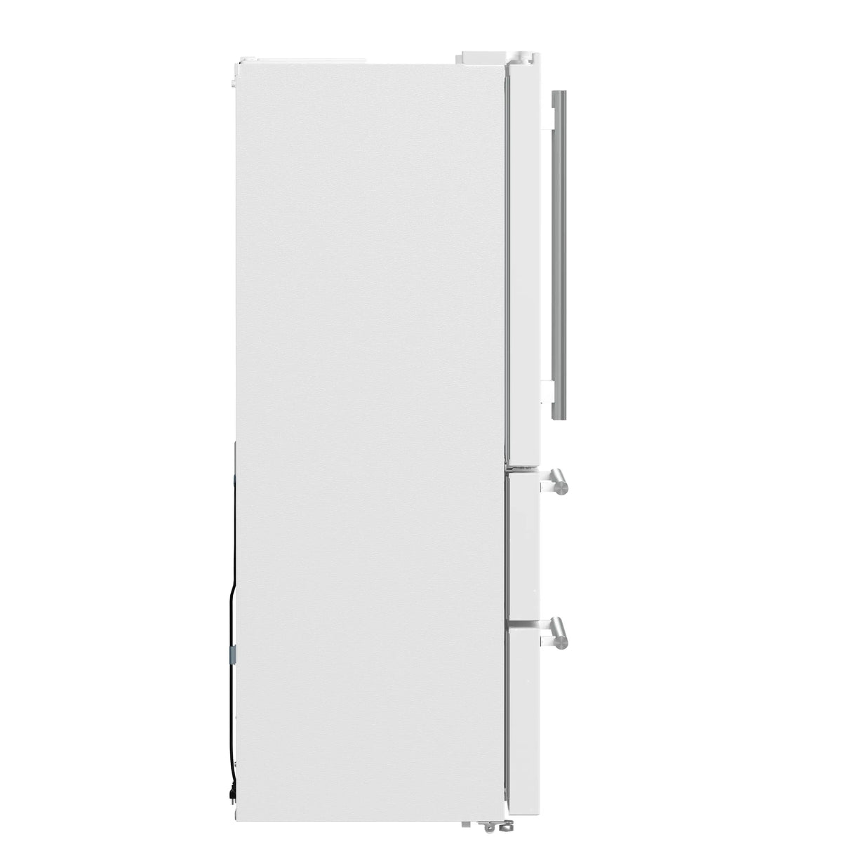 Forno 2-Piece Appliance Package - 30-Inch Slide-In Induction Range and 36-Inch French Door Refrigerator in White with Stainless Steel Trim (FBDL-014-08CAUS)