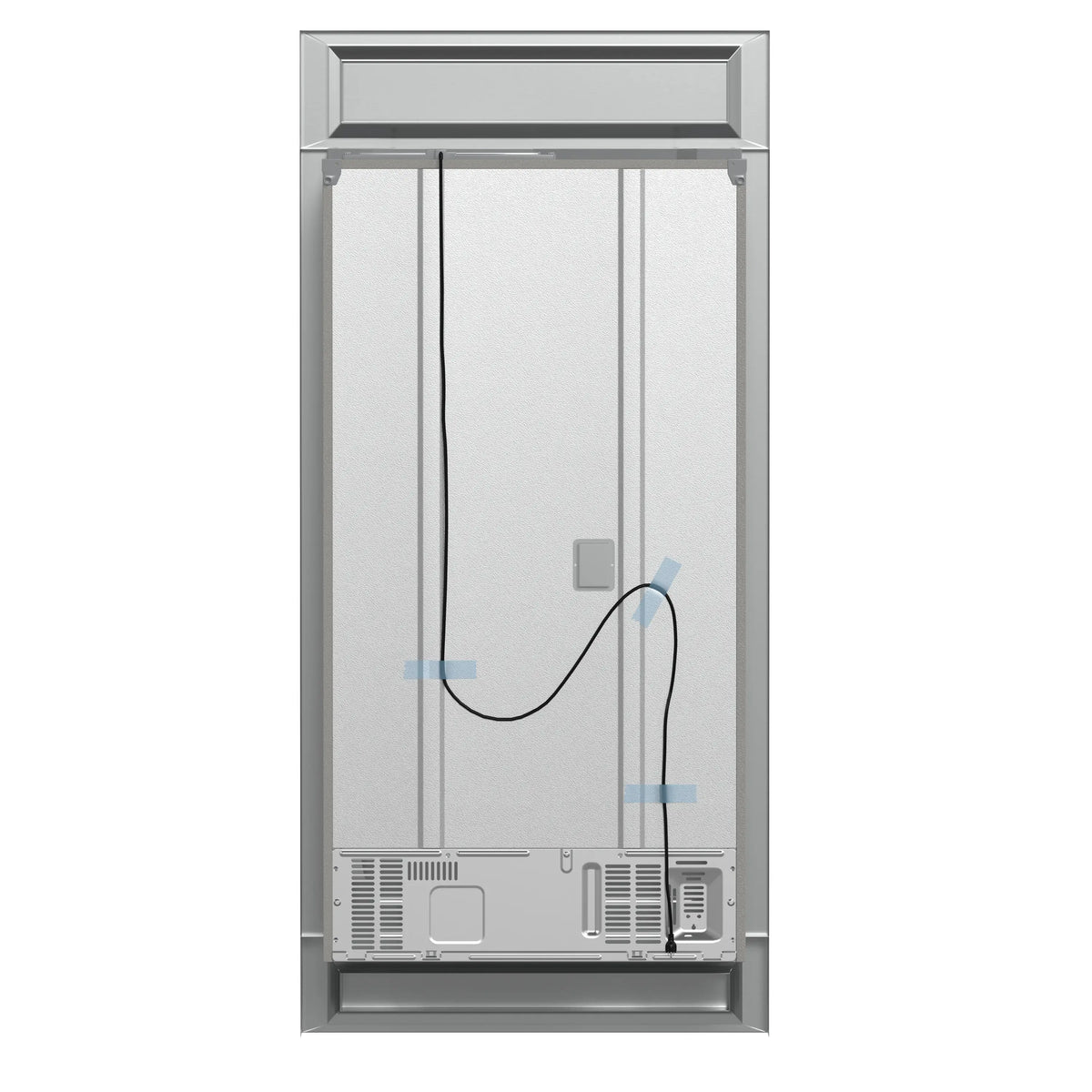 Forno Moena 36-Inch French Door 19.2 cu. ft Refrigerator with Modern Decorative Grille in Stainless Steel (FFRBI1820-40MG)