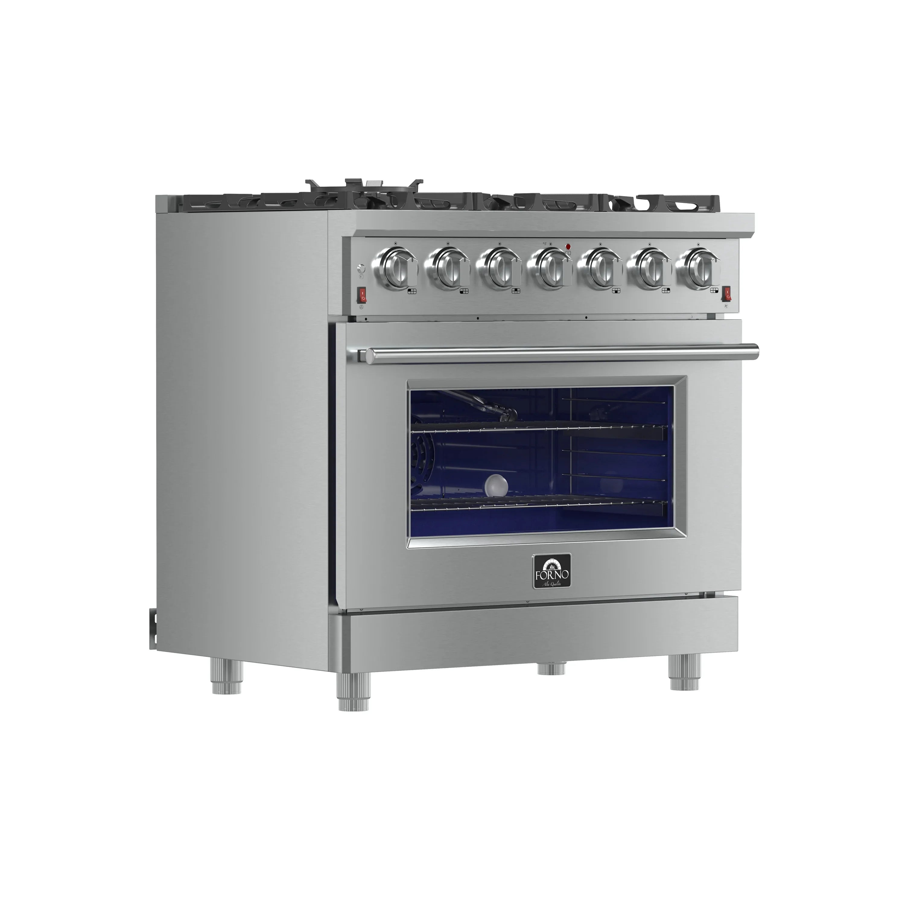 Forno Massimo 36-Inch Gas Range in Stainless Steel (FFSGS6239-36)