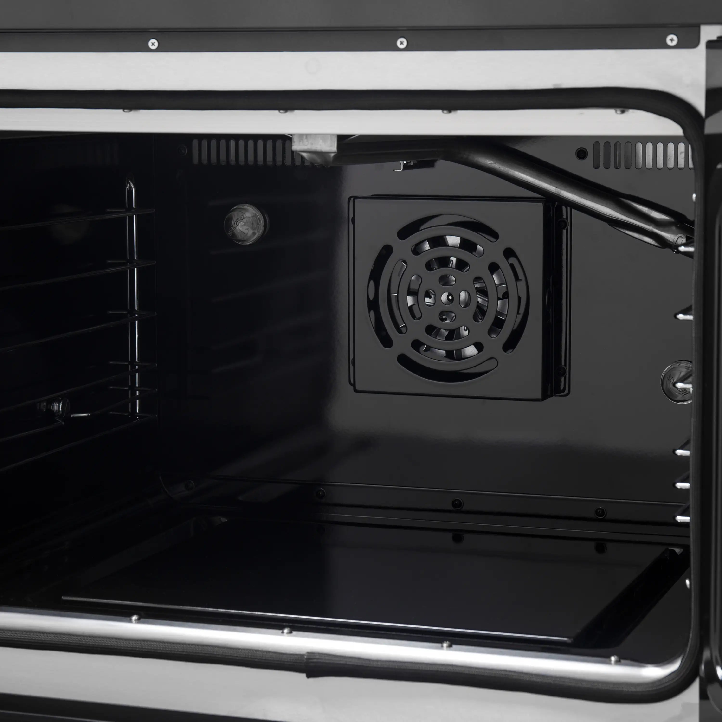 Forno Galiano 30-Inch French Door Gas Range with 5 Burners and 4.32 Cu.Ft. Convection Oven in Black with Antique Brass Trim (FFSGS6444-30BLK)