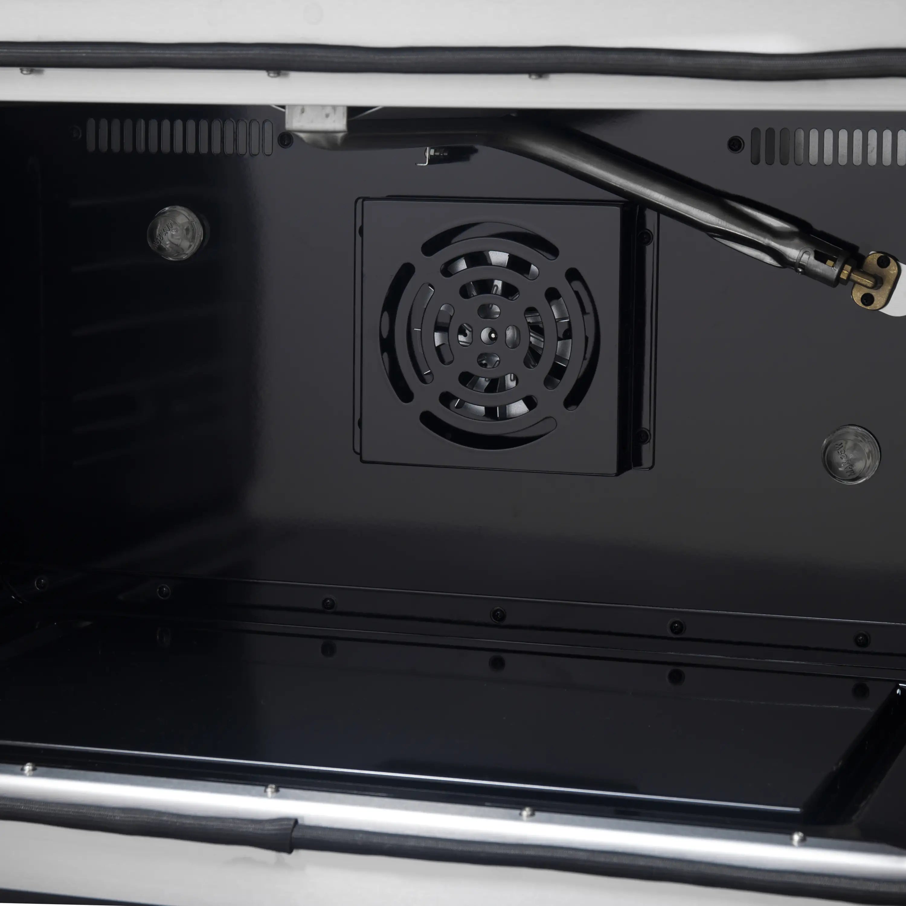Forno Galiano 36-Inch French Door Gas Range with 6 Burners and 5.36 Cu.Ft. Convection Oven in Black with Antique Brass Trim (FFSGS6444-36BLK)