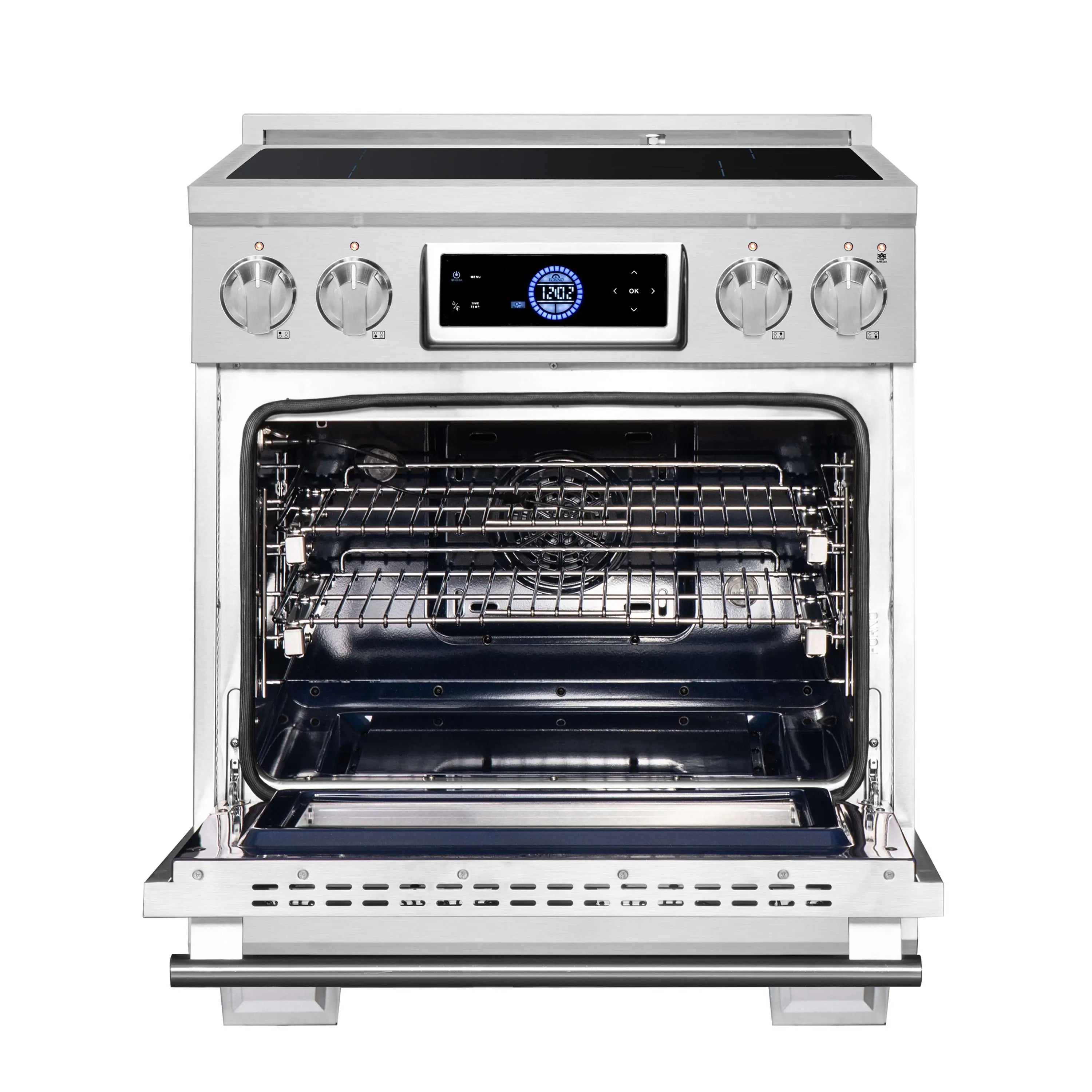 Forno Maximus 30-Inch Induction Range with Air Fryer in Stainless Steel (FFSIN0968-30)