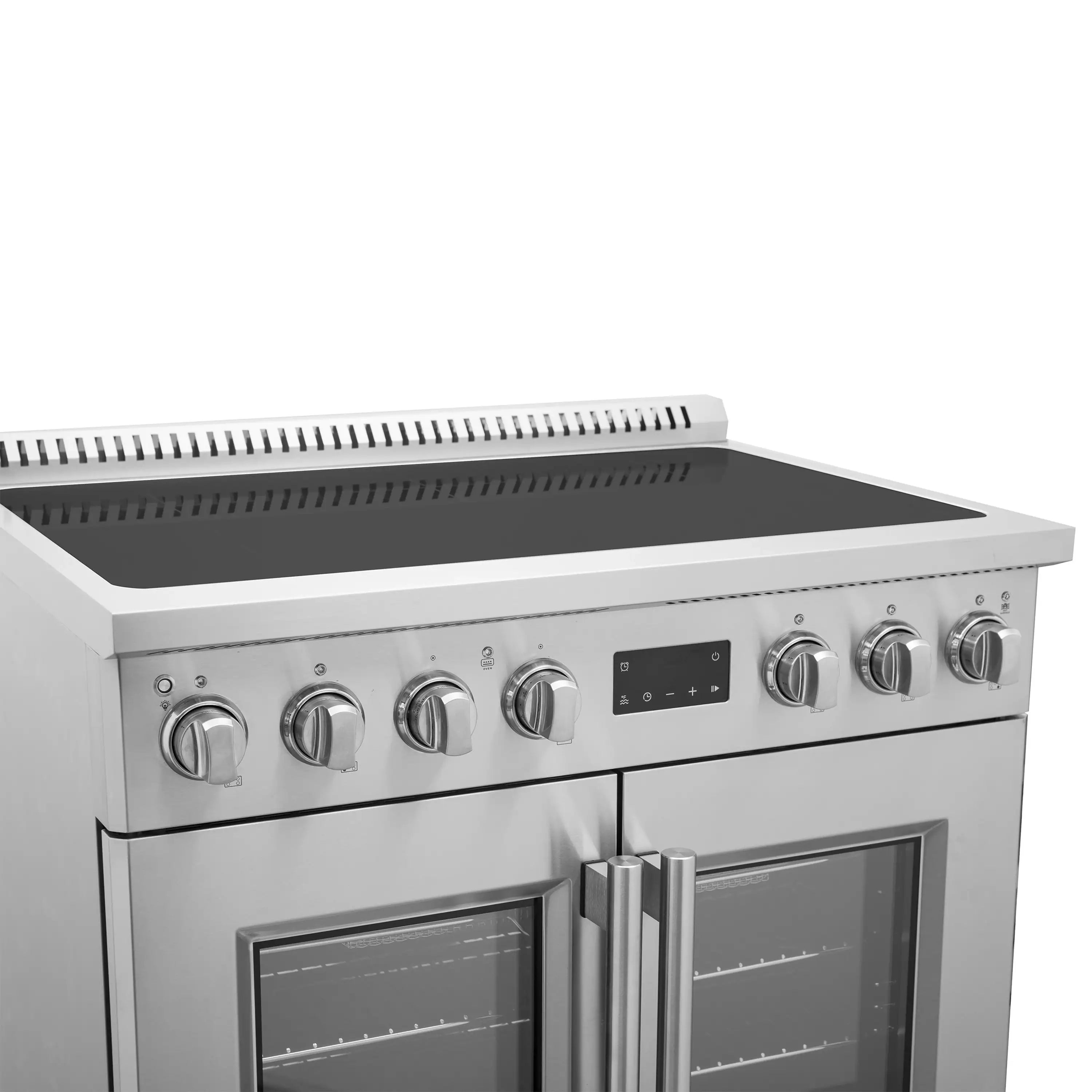 Forno Torino 36-Inch French Door Induction Range with True Convection and Air Fry in Stainless Steel (FFSIN0950-36)