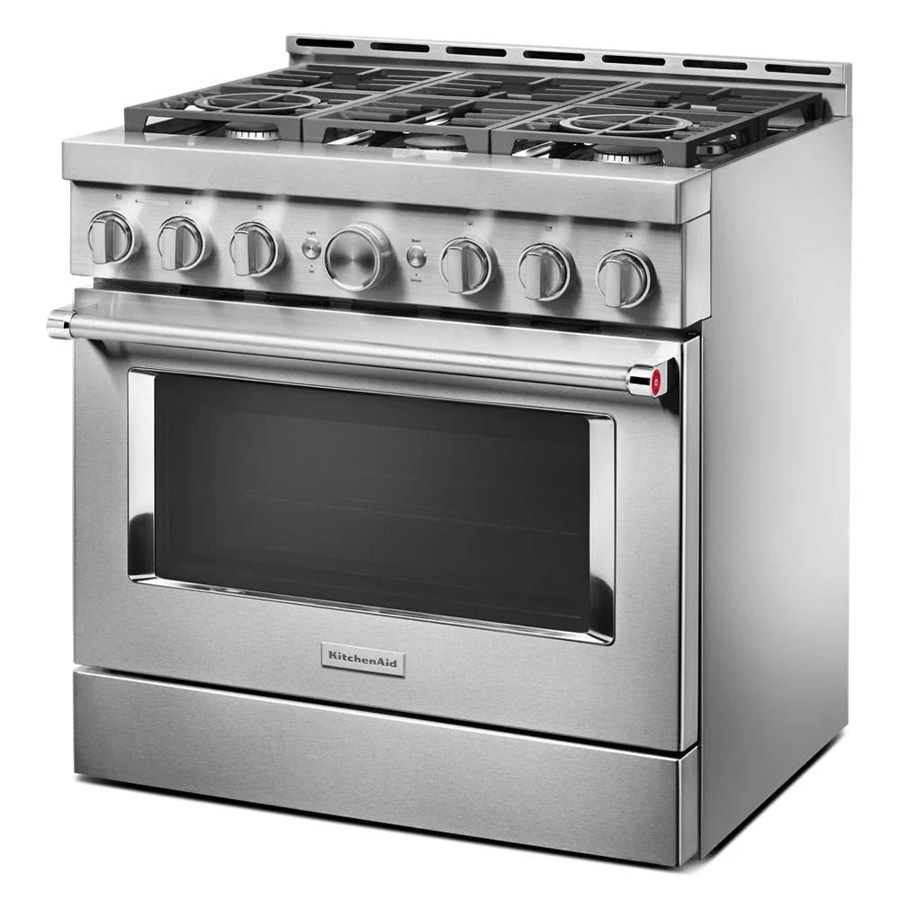 KitchenAid KFGC506JSS 36'' Smart Commercial-style Gas Range With 6 Burners Stainless Steel