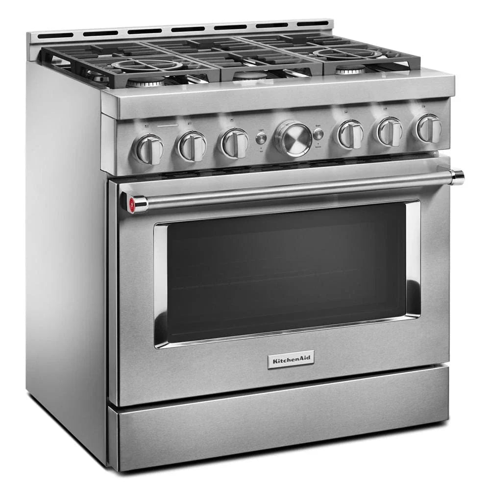 KitchenAid KFGC506JSS 36'' Smart Commercial-style Gas Range With 6 Burners Stainless Steel