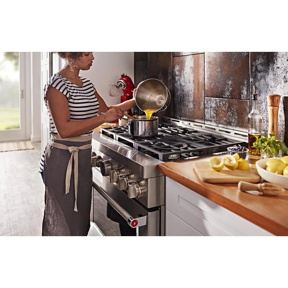 KitchenAid KFGC506JSS 36'' Smart Commercial-style Gas Range With 6 Burners Stainless Steel