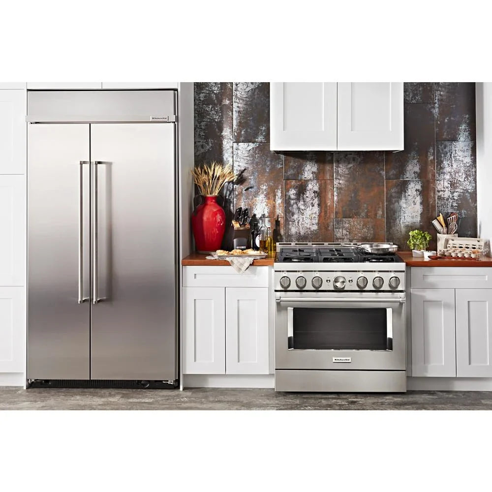 KitchenAid KFGC506JSS 36'' Smart Commercial-style Gas Range With 6 Burners Stainless Steel