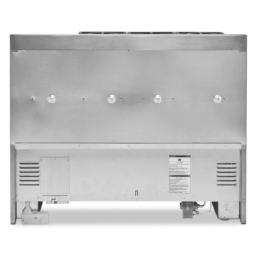 KitchenAid KFGC558JPA 48'' Smart Commercial-Style Gas Range with Griddle Passion Red