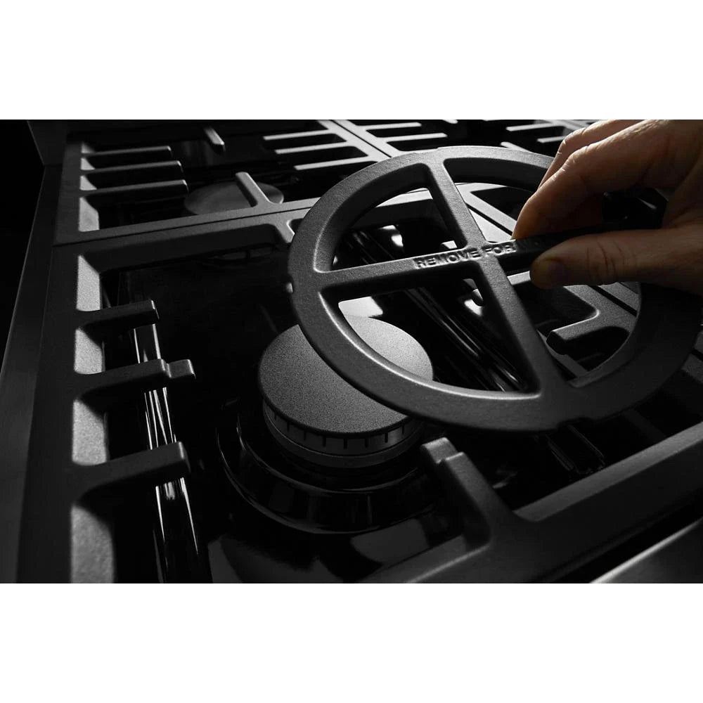 KitchenAid KFGC558JPA 48'' Smart Commercial-Style Gas Range with Griddle Passion Red