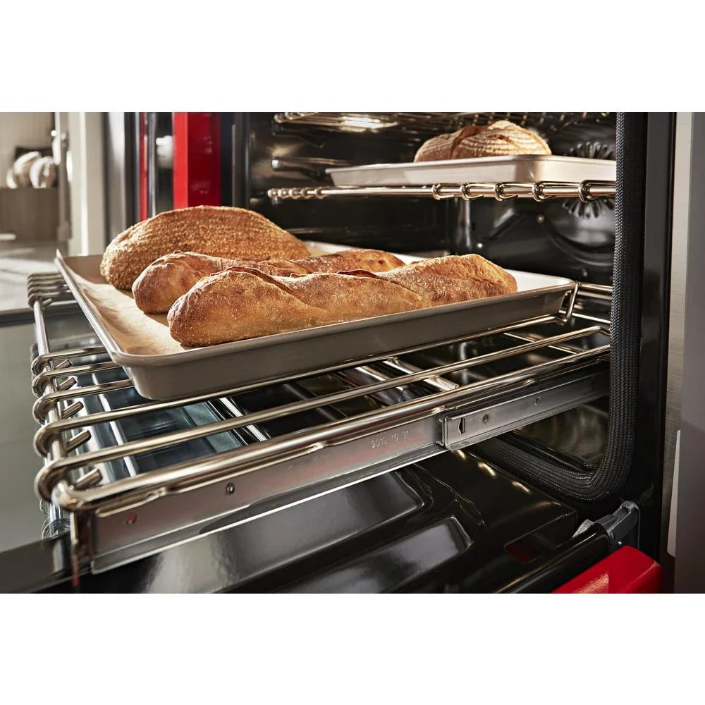 KitchenAid KFGC558JPA 48'' Smart Commercial-Style Gas Range with Griddle Passion Red