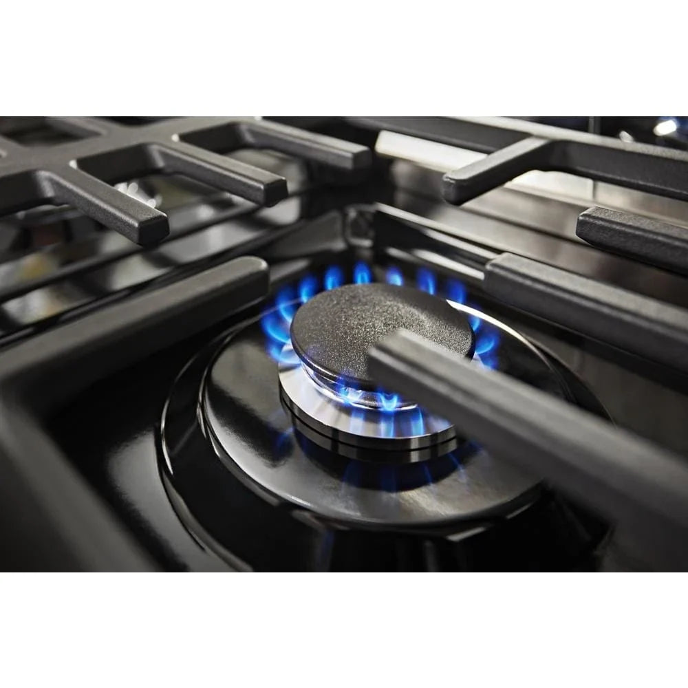 KitchenAid KFGC558JPA 48'' Smart Commercial-Style Gas Range with Griddle Passion Red