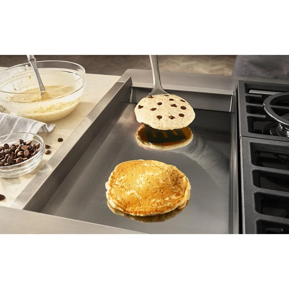 KitchenAid KFGC558JPA 48'' Smart Commercial-Style Gas Range with Griddle Passion Red