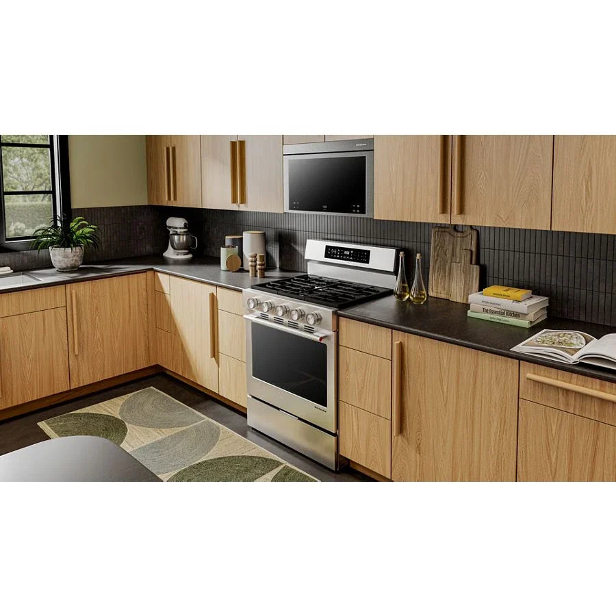 KitchenAid KFGS530SPS 5.0 Cu. Ft. Smart Freestanding Gas Range With Convection Cooking Modes PrintShield™ Stainless Finish