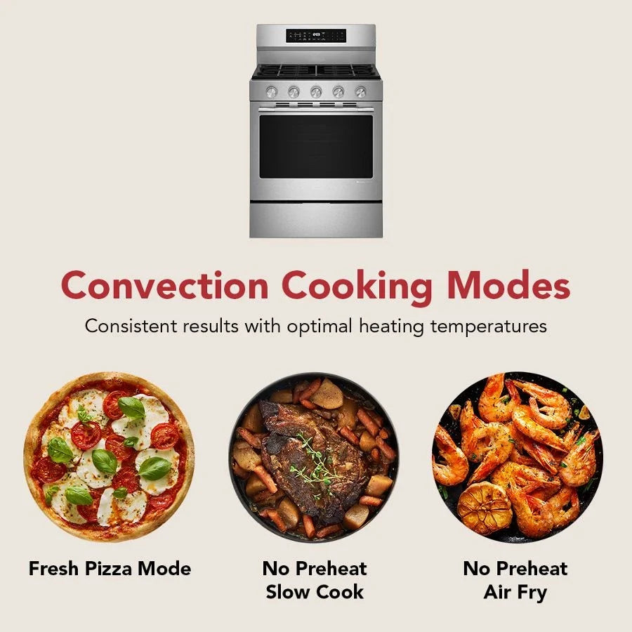 KitchenAid KFGS530SPS 5.0 Cu. Ft. Smart Freestanding Gas Range With Convection Cooking Modes PrintShield™ Stainless Finish