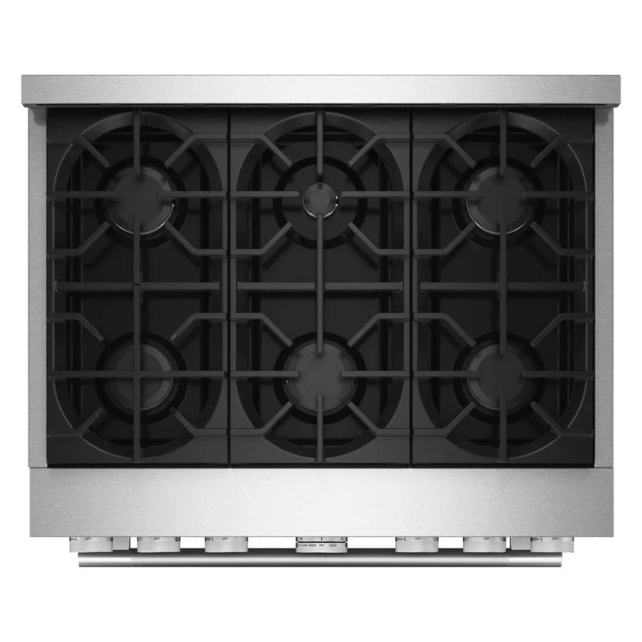 KitchenAid KFGS936SSS 36-inch 6 Burner Commercial-style Gas Range With No Preheat Air Fry Mode Stainless Steel