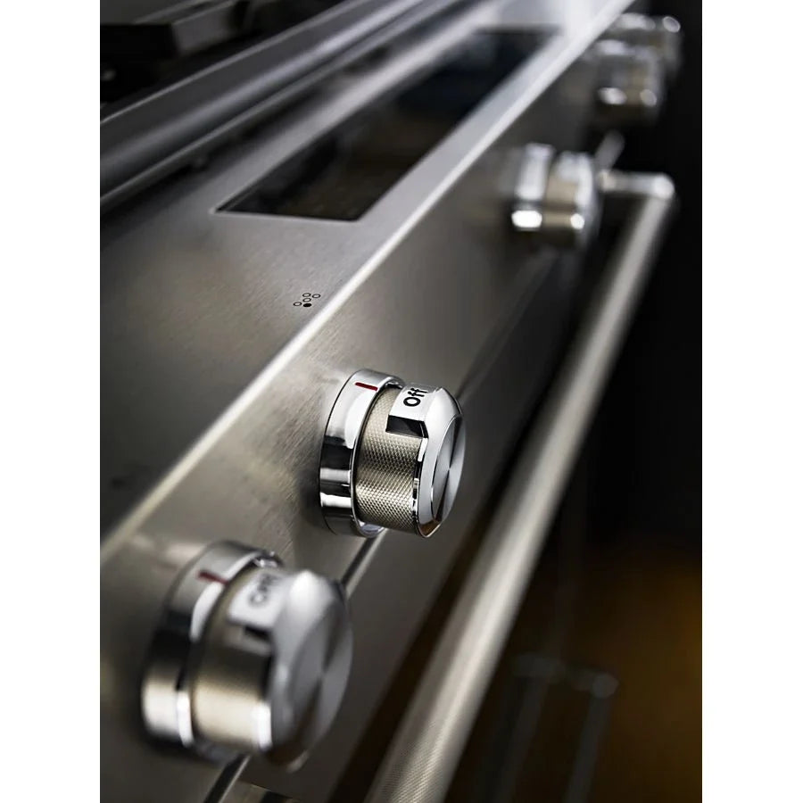 KitchenAid KSGB900ESS 30-inch 5 Burner Gas Convection Slide-in Range With Baking Drawer Stainless Steel