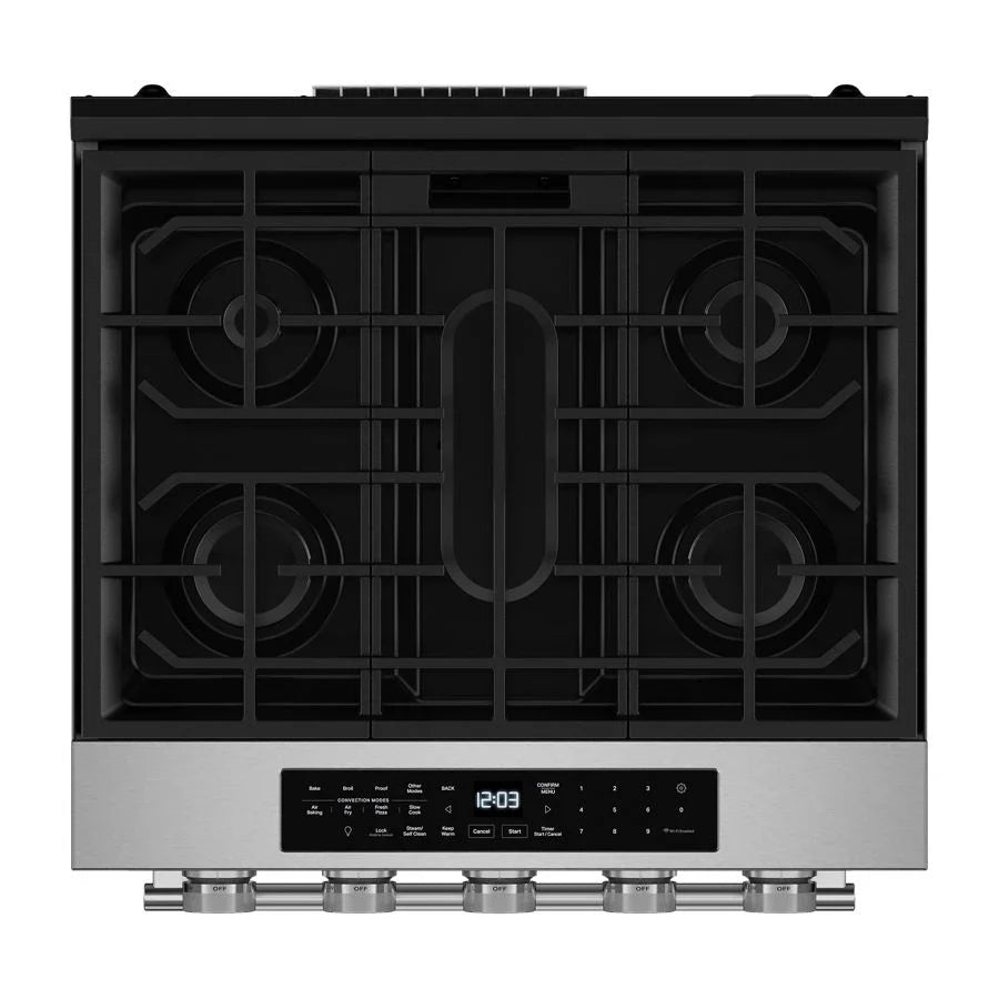 KitchenAid KSGS330SPS 5.0 Cu. Ft. Smart Slide-in Gas Range With Convection Cooking Modes PrintShield™ Stainless Finish