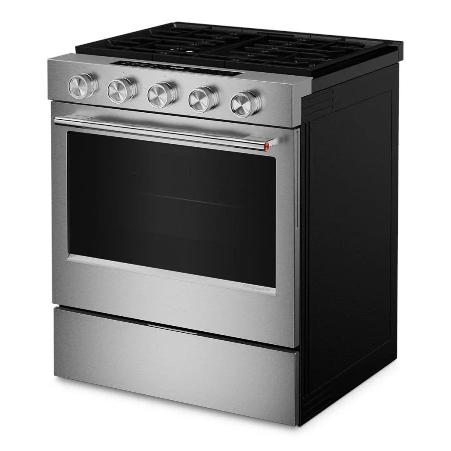 KitchenAid KSGS330SPS 5.0 Cu. Ft. Smart Slide-in Gas Range With Convection Cooking Modes PrintShield™ Stainless Finish
