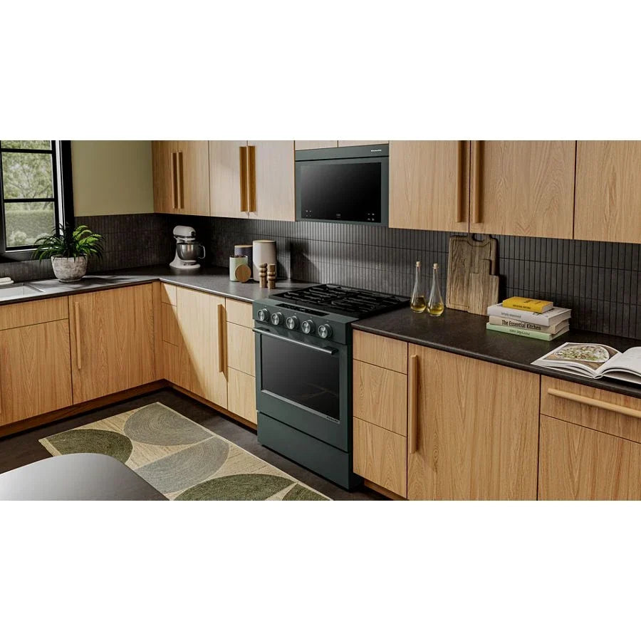 KitchenAid KSGS530SJP 5.0 Cu. Ft. Smart Slide-in Gas Range with Convection Cooking Modes and 2-in-1 Burner Juniper