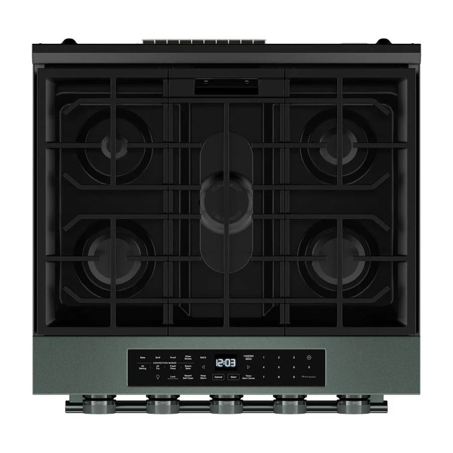KitchenAid KSGS530SJP 5.0 Cu. Ft. Smart Slide-in Gas Range with Convection Cooking Modes and 2-in-1 Burner Juniper