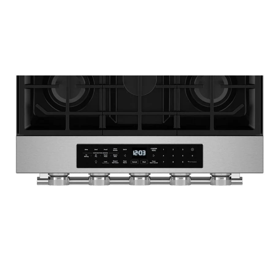 KitchenAid KSGS530SPS 5.0 Cu. Ft. Smart Slide-in Gas Range With Convection Cooking Modes And 2-in-1 Burner PrintShield™ Stainless Finish