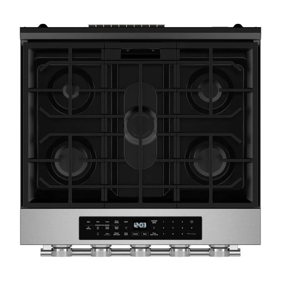 KitchenAid KSGS530SPS 5.0 Cu. Ft. Smart Slide-in Gas Range With Convection Cooking Modes And 2-in-1 Burner PrintShield™ Stainless Finish