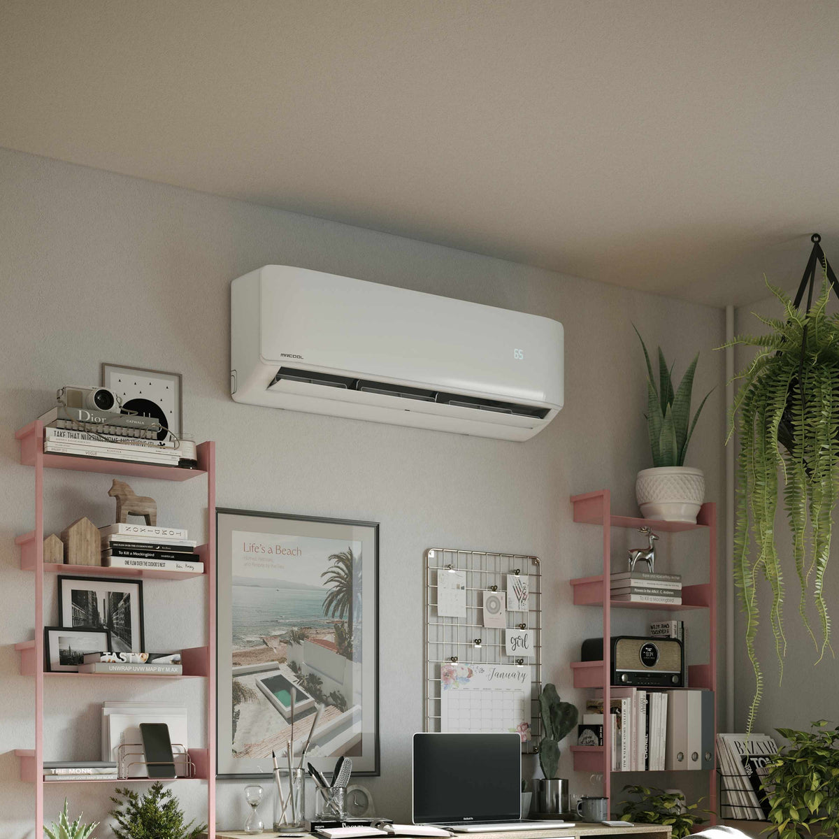 MRCOOL DIY 5th Gen Mini Split - 2-Zone 36,000 BTU Ductless Air Conditioner and Heat Pump Condenser with 18K + 18K Wall Mount Air Handlers