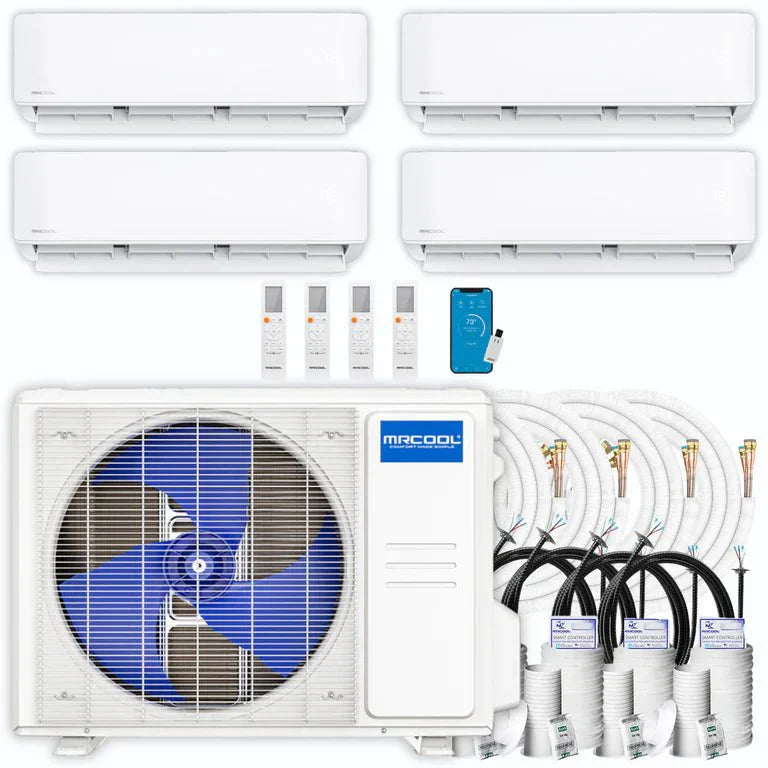 MRCOOL DIY 5th Gen Multi-Zone 4-Zone 27,000 BTU 23 SEER2 (6K + 6K + 6K + 6K) Ductless Mini-Split Air Conditioner and Heat Pump