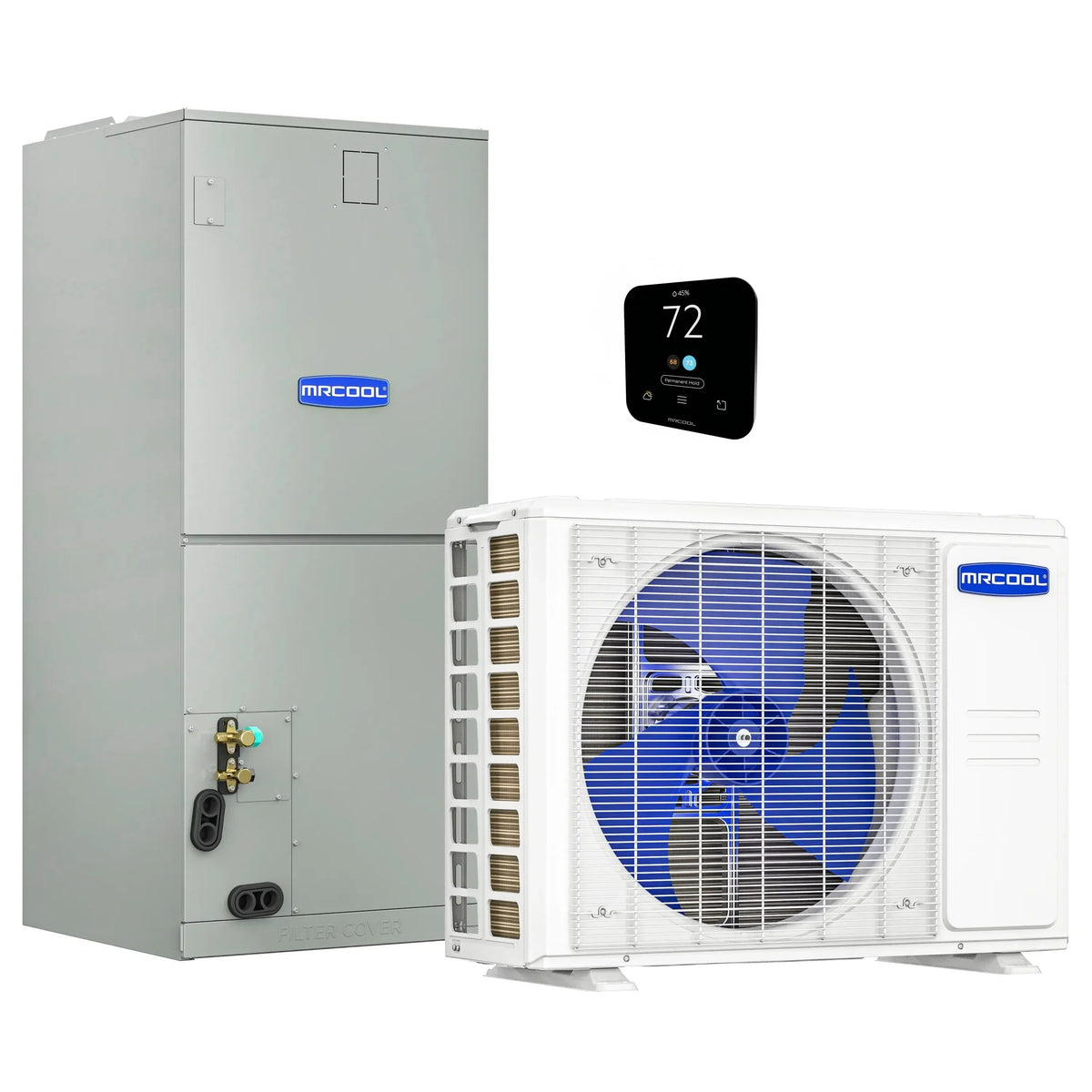 MRCOOL VersaPro 2nd Gen Central Split System with 60K BTU, 5 Ton, 15.2 SEER2, Heat Pump Condenser and Ducted Air Handler (MVP-60-HP-230A00-O)