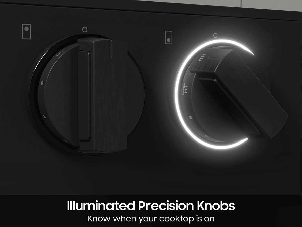 Samsung NSG6DB870012 Illuminated Precision Knobs | Wi-Fi | 6.0 cu.ft. White Glass