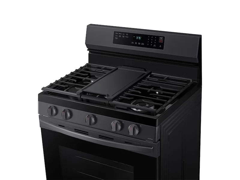 Samsung NX60A6511SG Freestanding Gas Range Fingerprint Resistant Black Stainless Steel