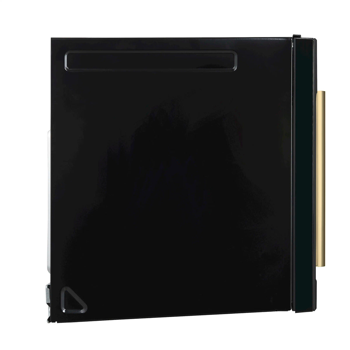 Forno Fornace 30-Inch Over-the-Range Convection Microwave in Black with Antique Brass Handle – 1.5 cu.ft, 300 CFM Vent, Touch Control, LED Light (FOTR3038-30BLK)