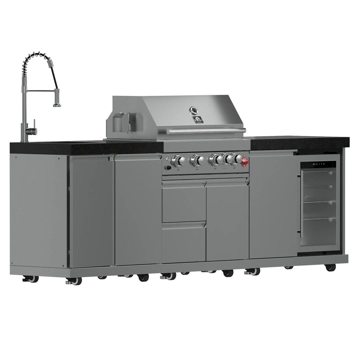 Forno Bulnes outdoor kitchen FODKT2506BLK - left angle
