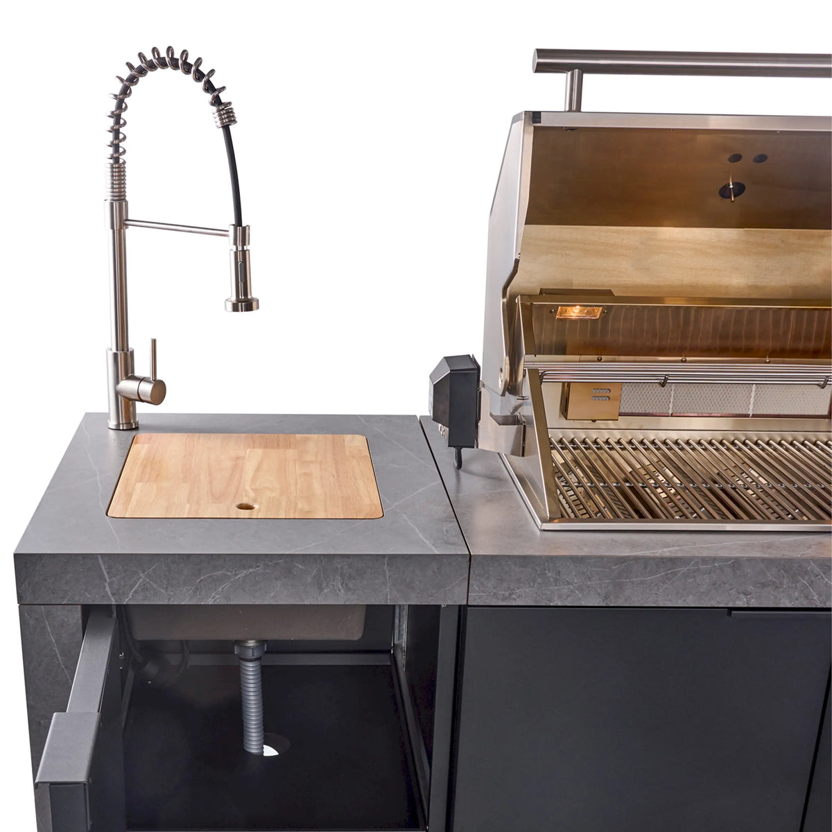 Forno Rimini outdoor kitchen FODKT2544BLK - sink open