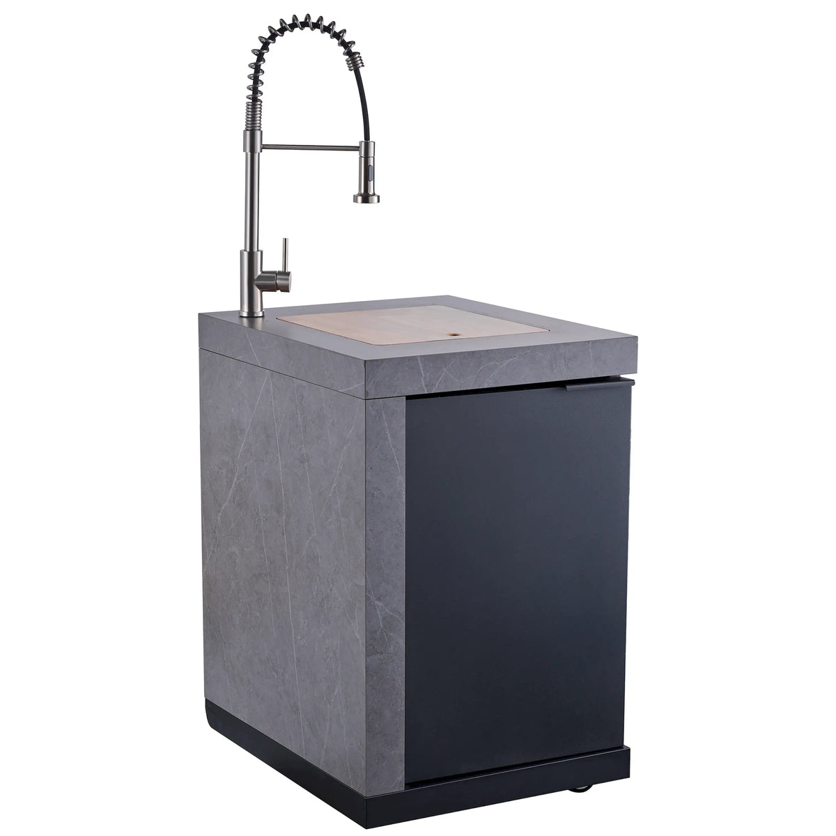Forno Rimini outdoor kitchen FODKT2544BLK - sink module left angle
