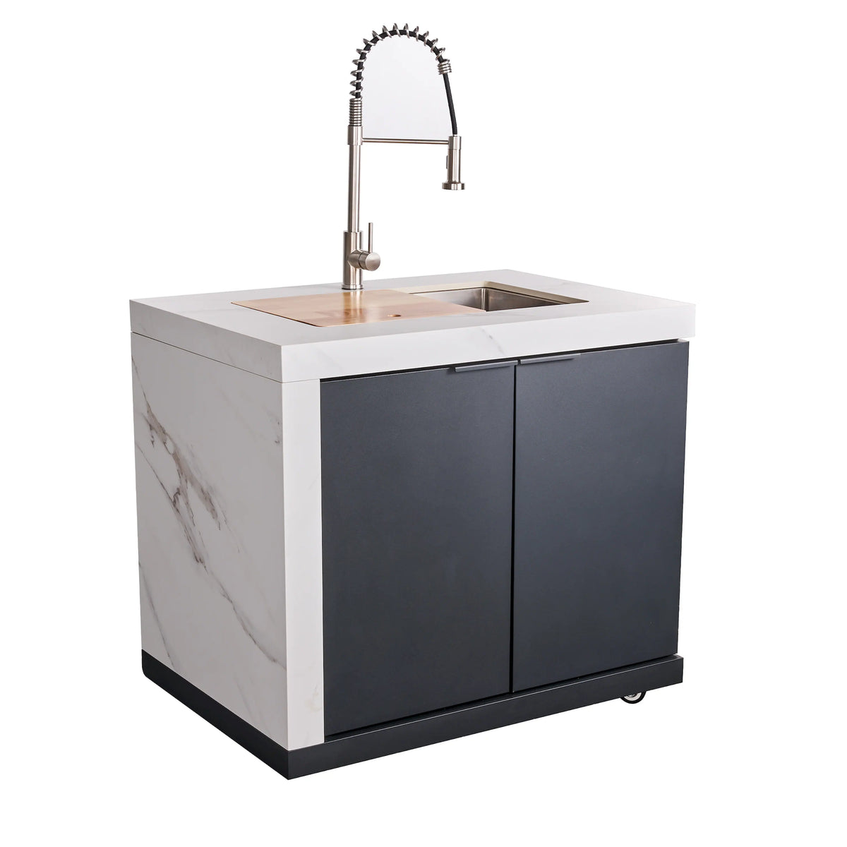 Forno Rimini outdoor kitchen FODKT2575WHT - sink module left angle