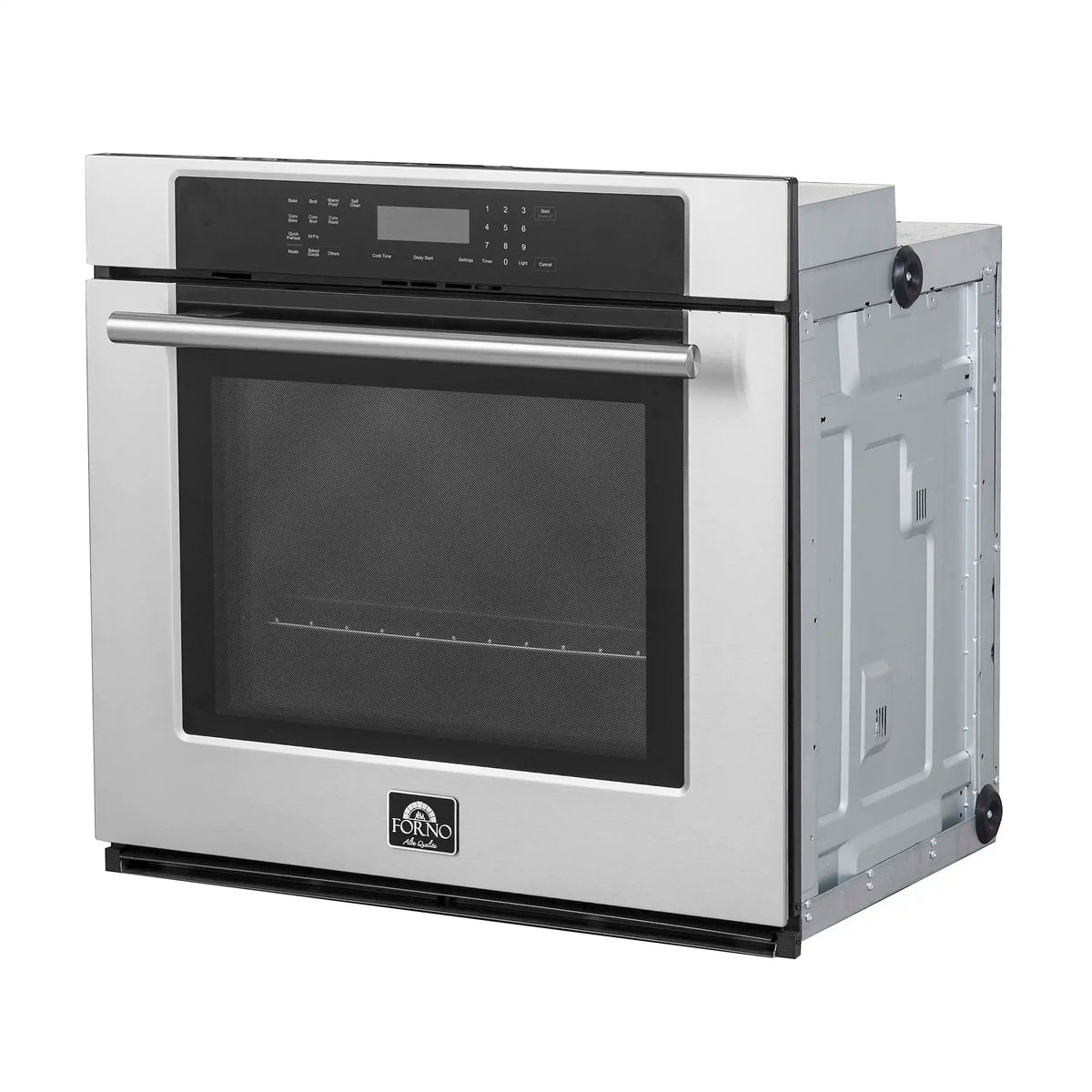 Forno 2-Piece Appliance Package - 30-Inch Villarosa Convention Electric Wall Oven & 30-Inch Microwave Oven in Stainless Steel