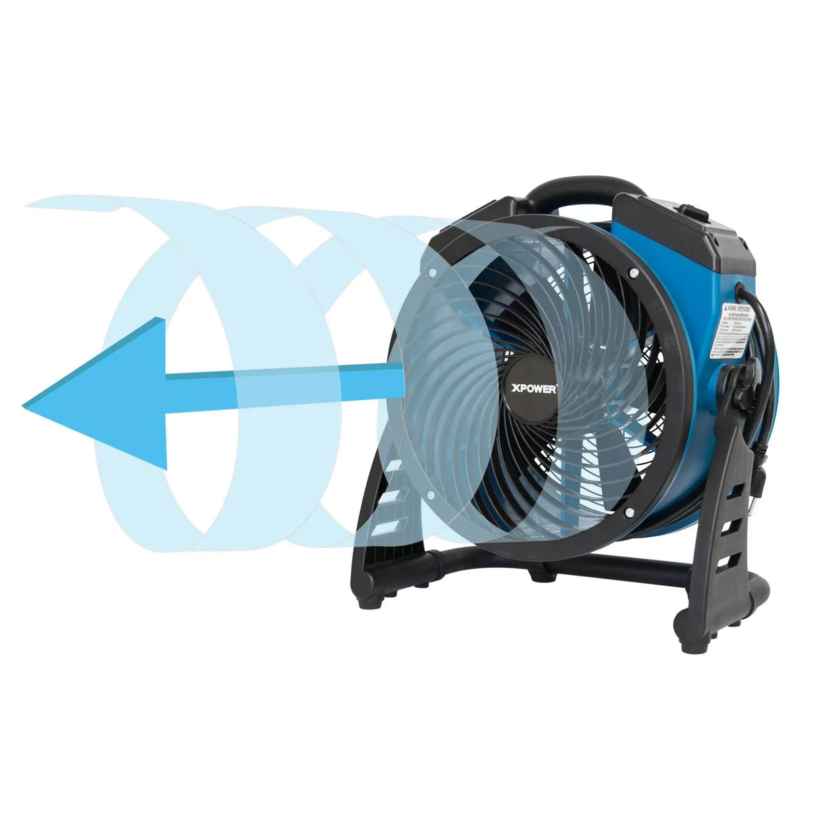 XPOWER industrial axial air mover P-26AR - airflow view
