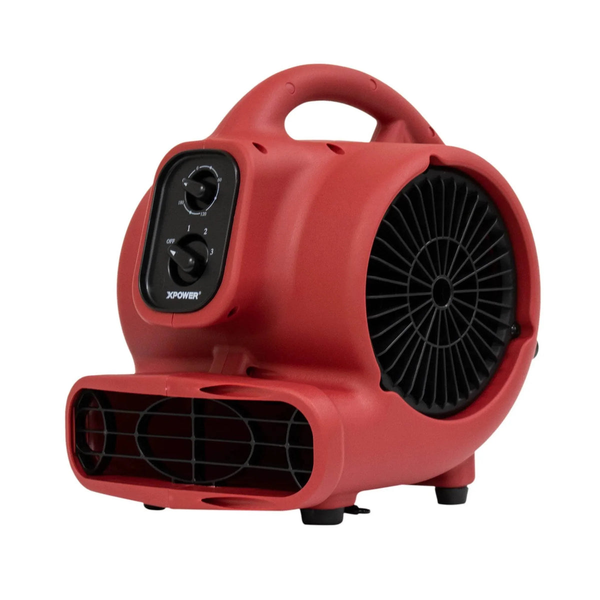 XPOWER compact air mover P-230AT - red, right angle view