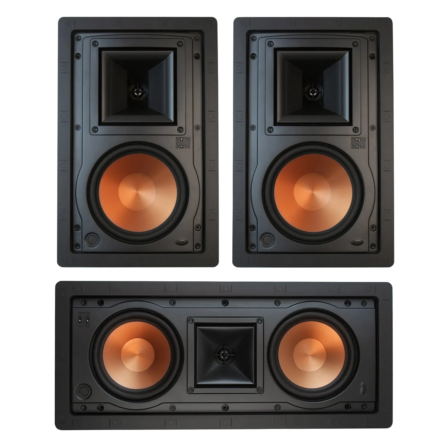 Klipsch R-5502-W II Dual 5.25" 300W In-Wall LCR Speaker and R-5650-W-II 6.5" 200W In-Wall Speakers