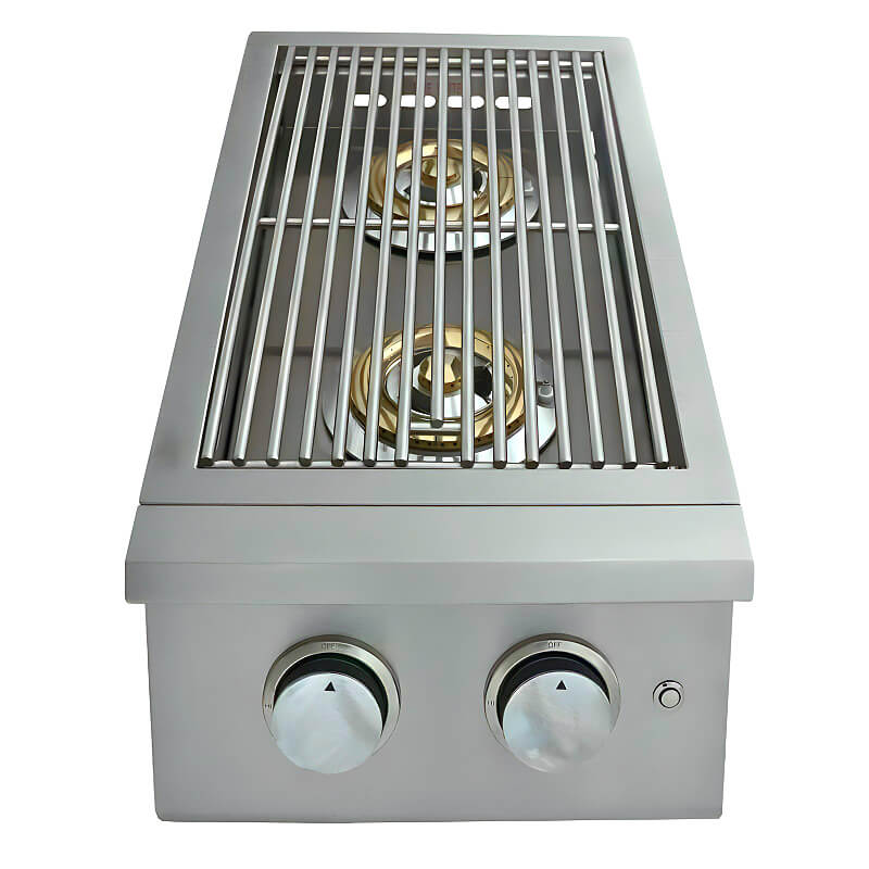 RCS Premier Series Stainless Steel Double Side Burner With LED Lights - RJCSSBL