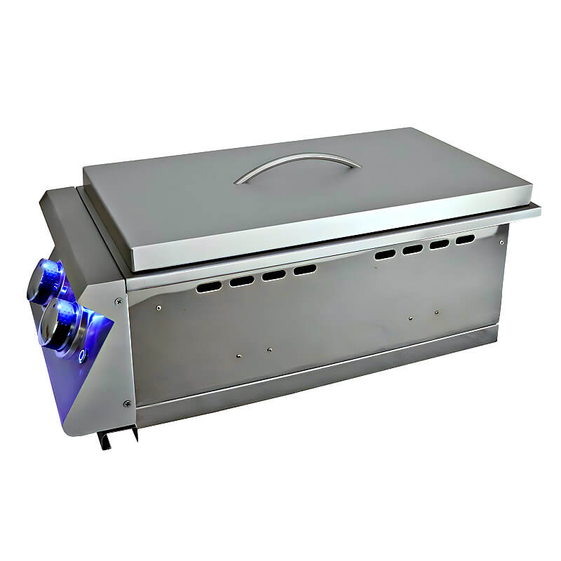 RCS Premier Series Stainless Steel Double Side Burner With LED Lights - RJCSSBL