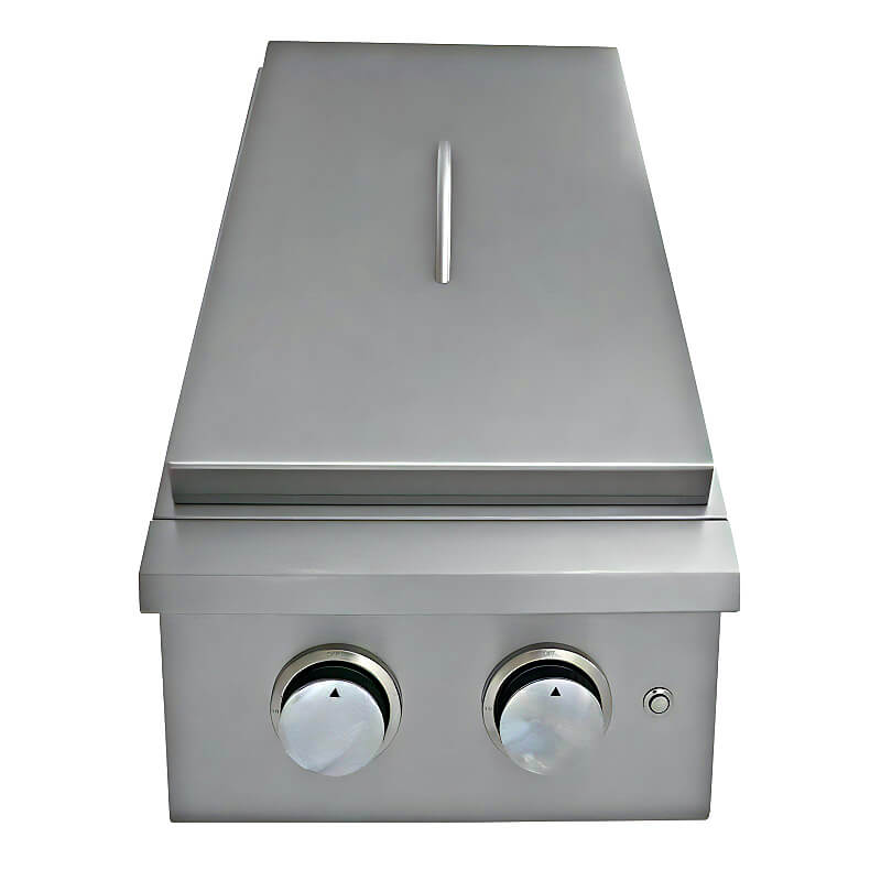 RCS Premier Series Stainless Steel Double Side Burner With LED Lights - RJCSSBL